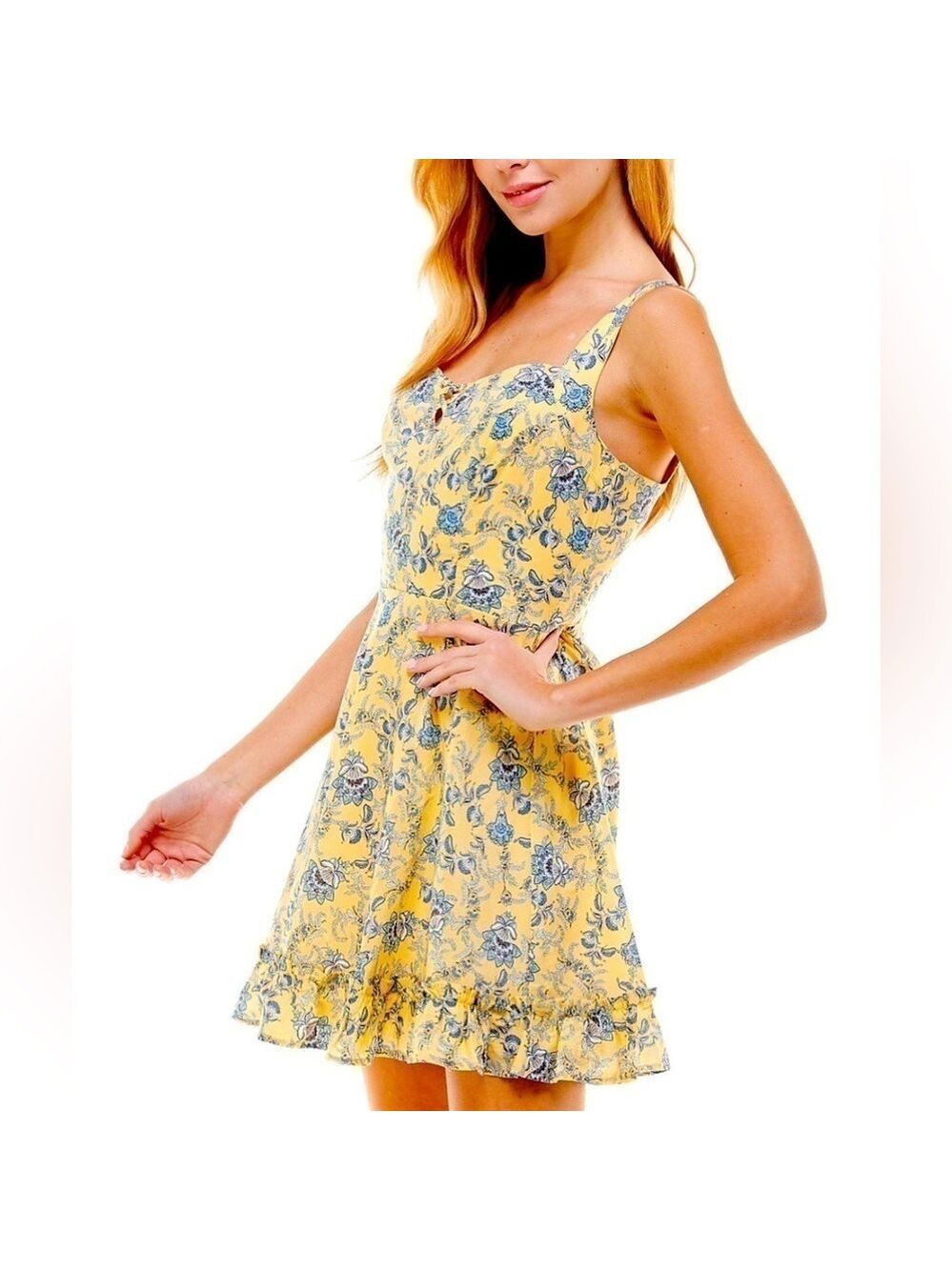 NWOT City Studio Floral A Line Dress - Size Large